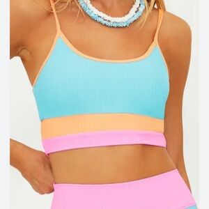 Beach Riot little Emmy striped Bikini top